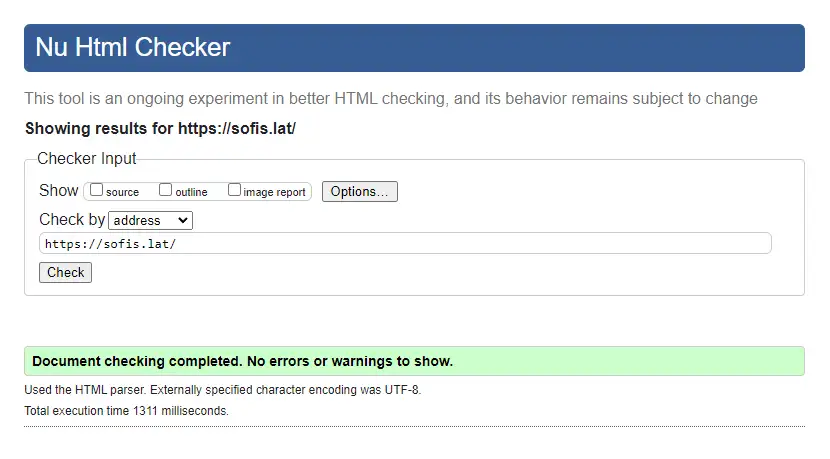 Resultado test de HTML
