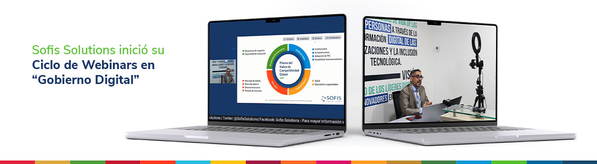 Apresentando um webinar em dois ecrãs de computador