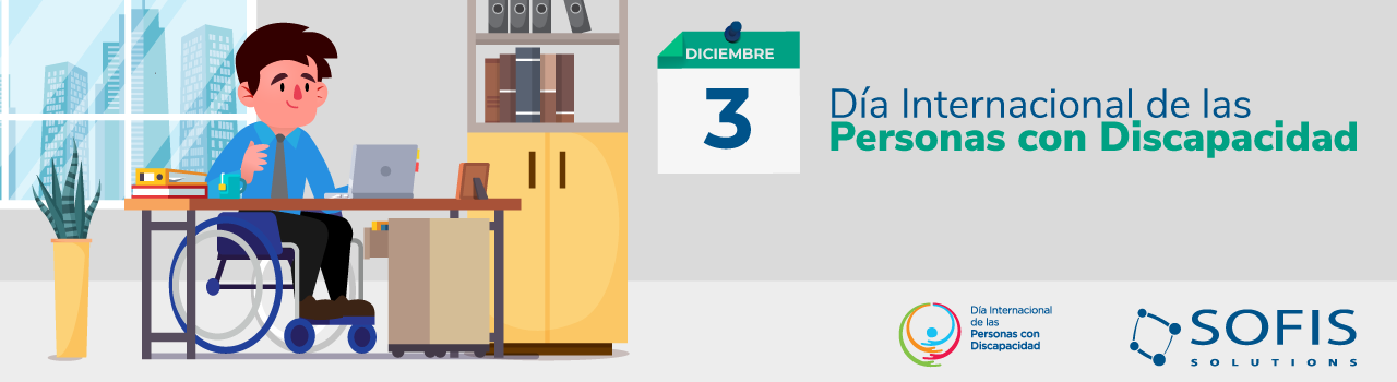 Ilustración de personas con discapacidad