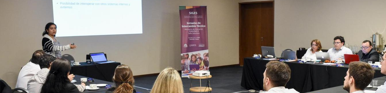 Funcionarios del proyecto SIGES participando en taller