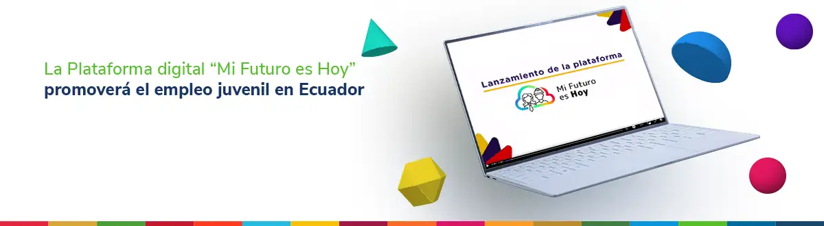 Computador com a apresentação O Meu Futuro é Hoje