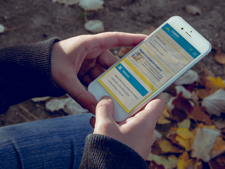 Pessoa a olhar para um telemóvel