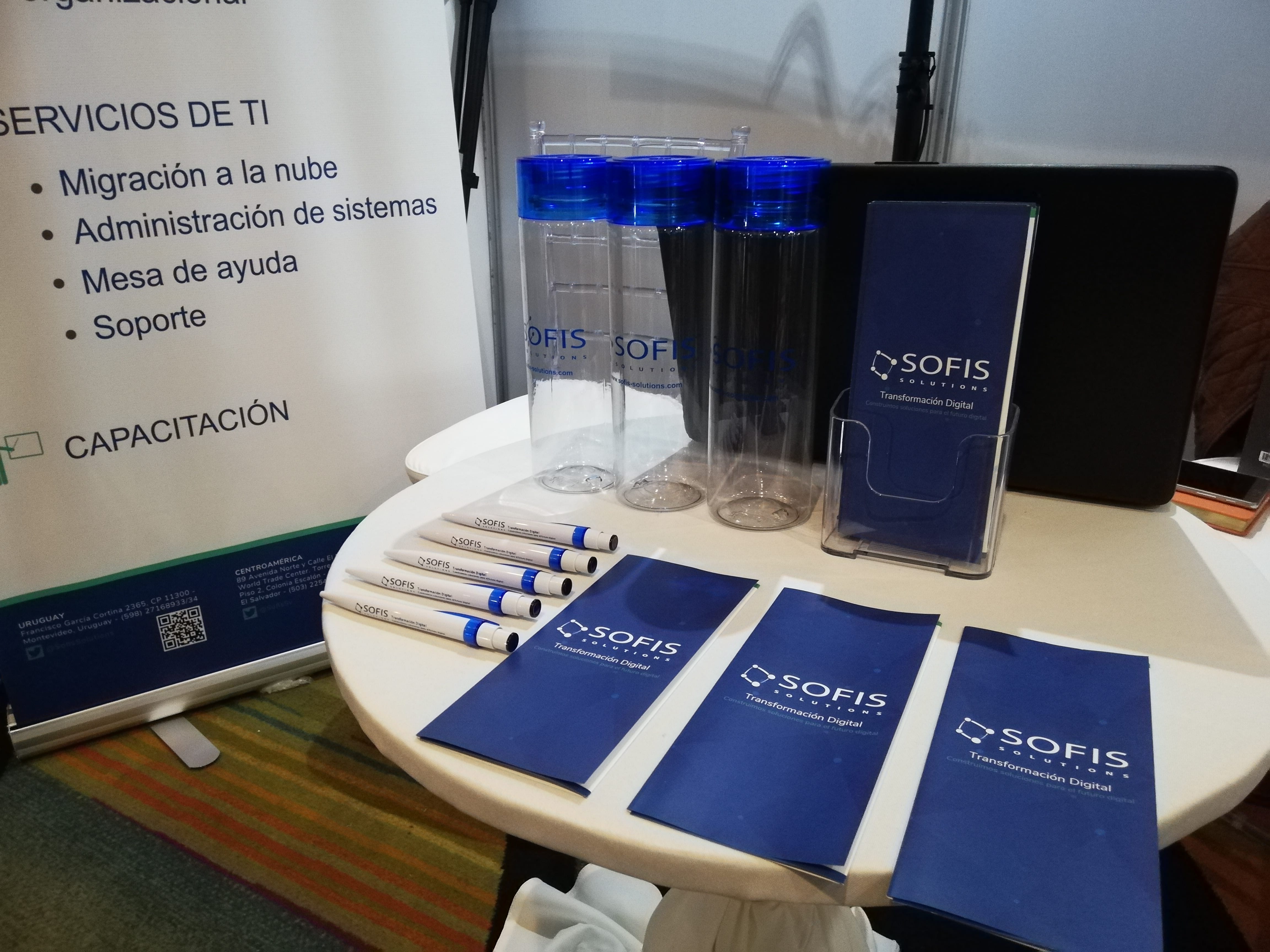 Materiais de merchandising da Sofis Solutions