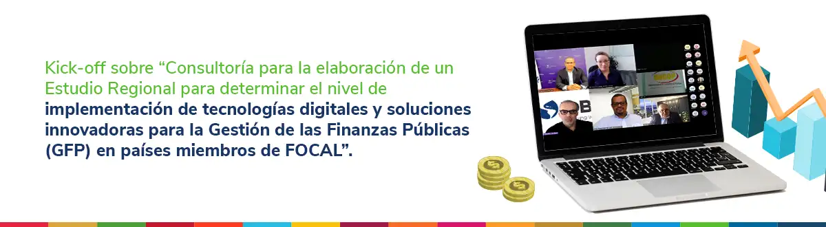 Laptop que contiene las fotografías de los participantes al kick off del proyecto FOCAL